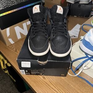 Size 9 - Air Jordan 1 Retro Mid Black Olive Canvas